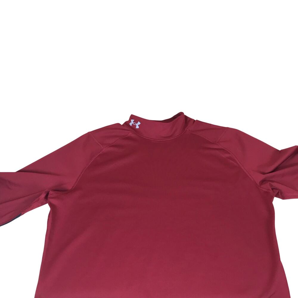 Under Armour ColdGear Fitted Shirt Men’s XL Red Black Long Sleeve Turtleneck - Picture 9 of 9